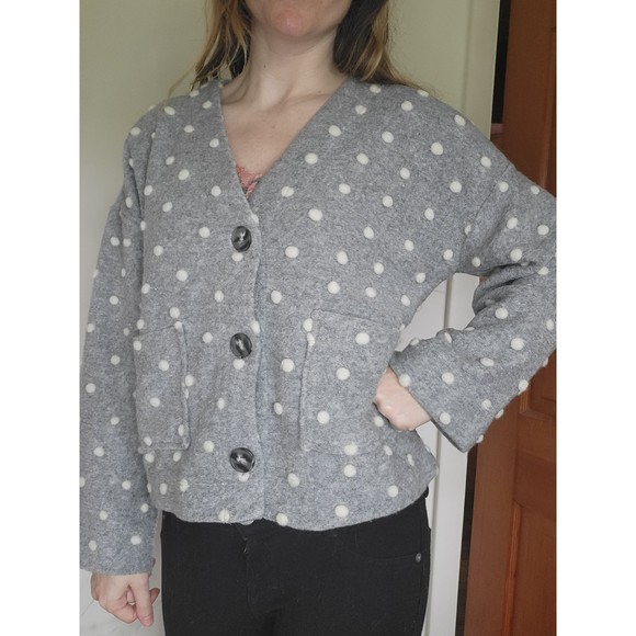 Madewell NWT Boxy Bobble Cardigan Texture and Thread XS w/ pockets - Picture 1 of 13